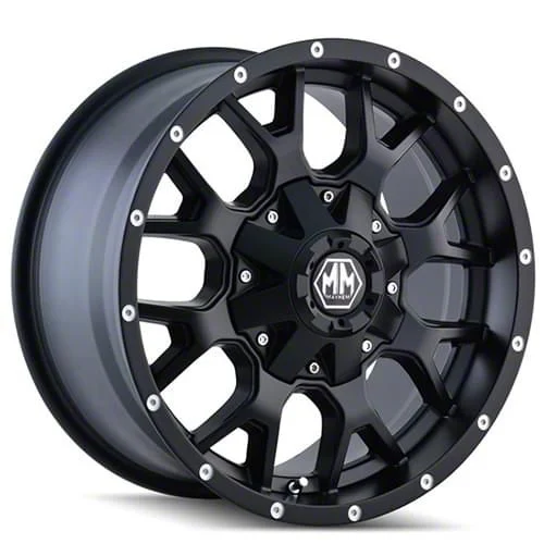 Mayhem Wheels Warrior Matte Black 8-Lug Wheel; 18x9; 18mm Offset (15-19 Sierra 3500 HD SRW)