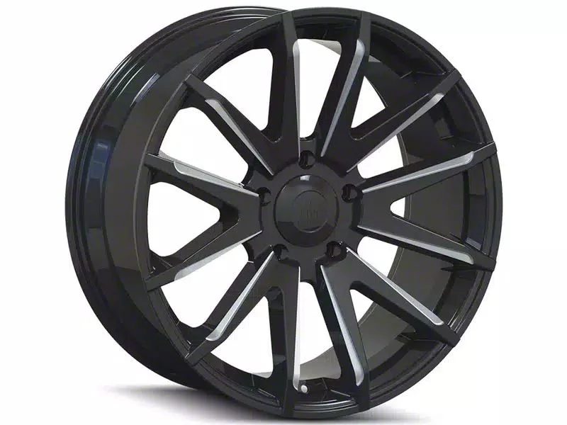 Mayhem Wheels Crossfire Gloss Black Milled 6-Lug Wheel; 20x9.5; 25mm Offset (21-26 F-150)
