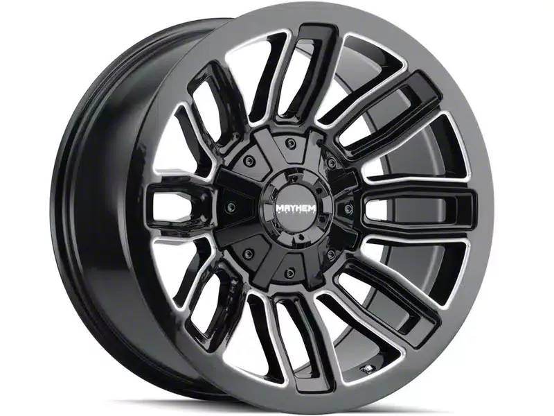 Mayhem Wheels Decoy Gloss Black Milled 6-Lug Wheel; 20x9; -5mm Offset (21-26 F-150)