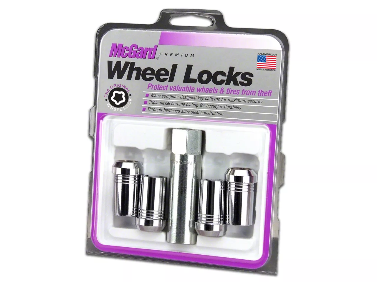 McGard Chrome Tuner Style Wheel Lock Set; 14mm x 1.5 (15-26 F-150)