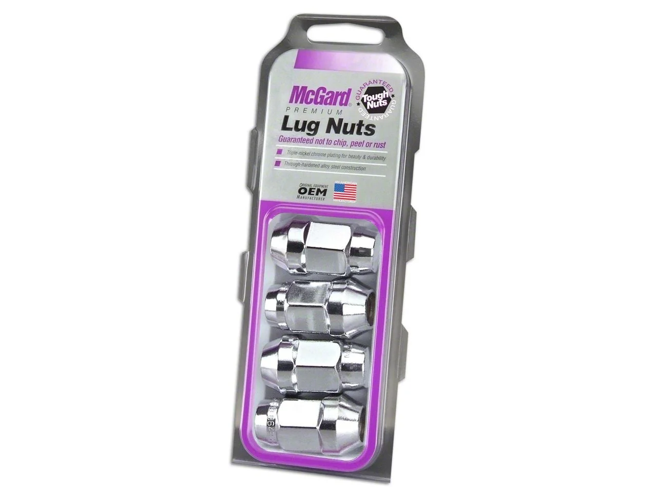 McGard Chrome Bulge Cone Seat Style Lug Nut Kit; 14mm x 1.5; Set of 4 (12-26 RAM 3500)