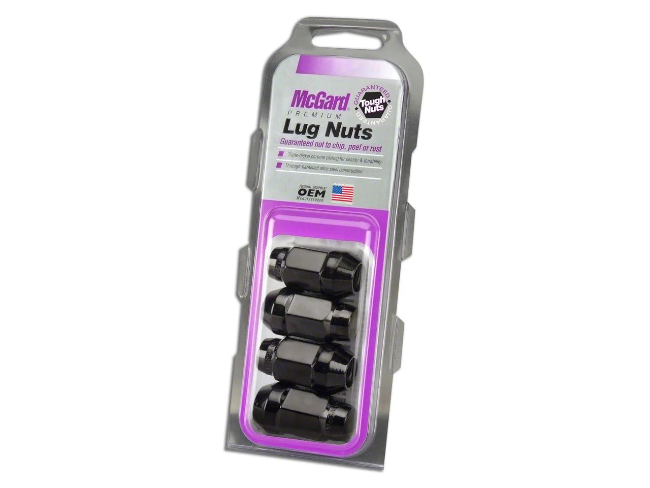 McGard Black Bulge Cone Seat Style Lug Nut Kit; 14mm x 1.5; Set of 4 (07-26 Sierra 2500 HD)