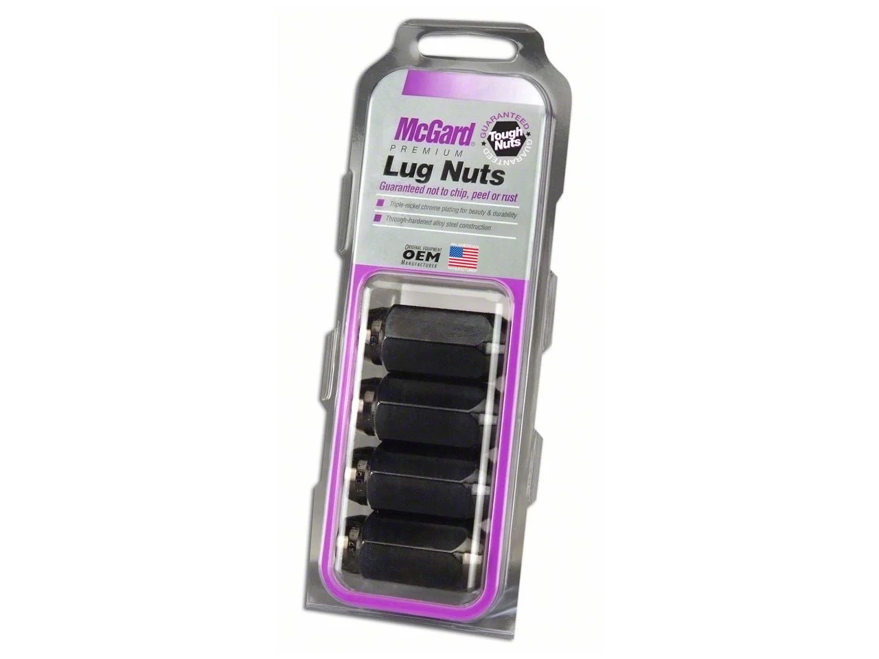 McGard Black Cone Seat Style Lug Nut Kit; 14mm x 1.5; Set of 4 (07-26 Silverado 3500 HD)