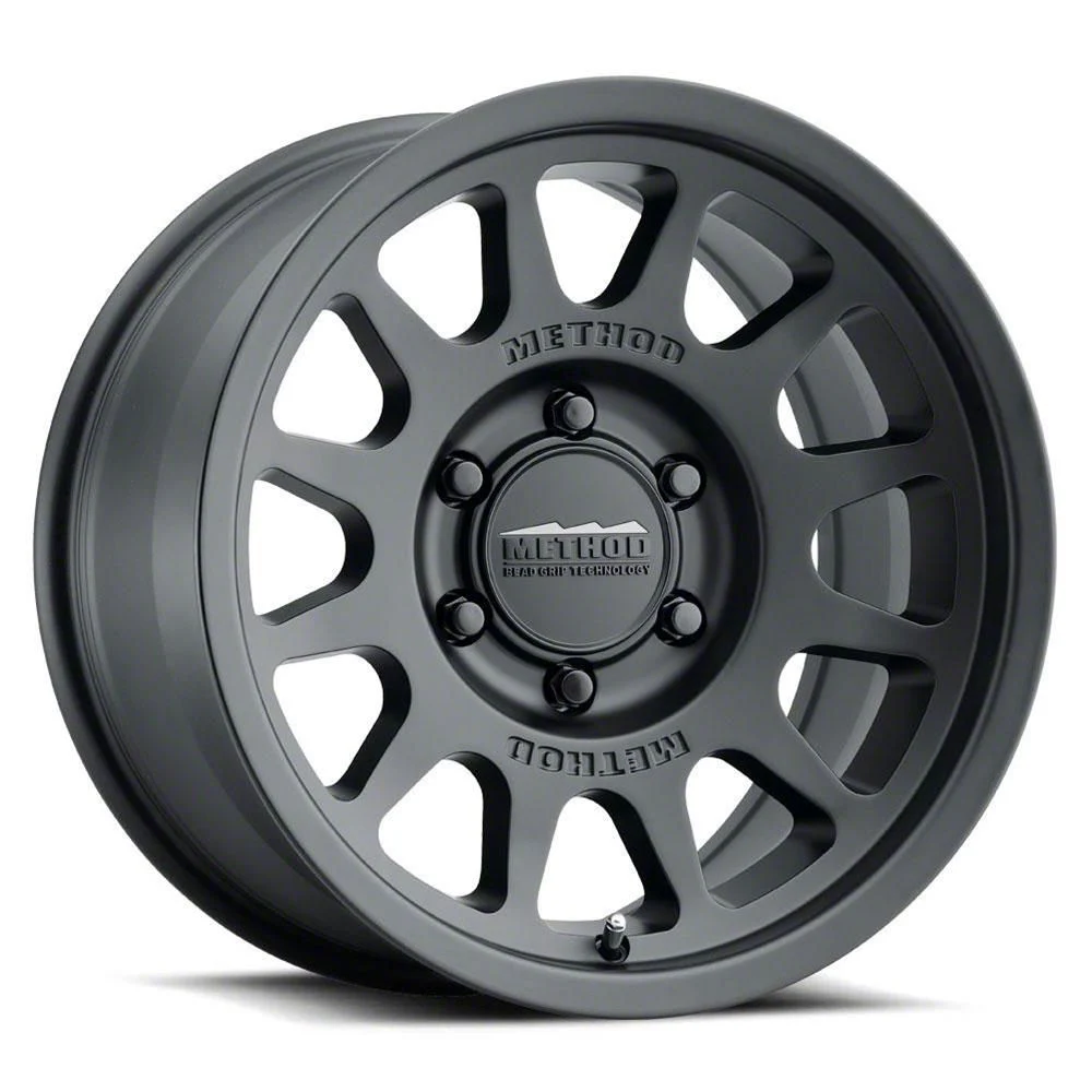Method Race Wheels MR703 Bead Grip Matte Black 5-Lug Wheel; 17x8.5; 0mm Offset (09-18 RAM 1500)