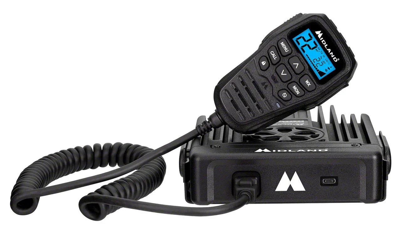 Midland Radio MicroMobile GMRS Two-Way Radio with Integrated Microphone Control; 50-Watt