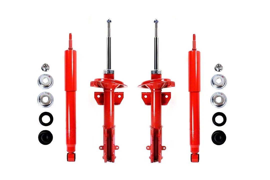 Mookeeh MK1 Stiff Shorter Front Struts and Rear Shocks (05-10 Mustang GT, V6)