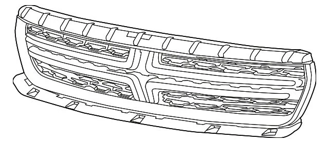 Mopar Grille; With Chrome and Gloss Black; Without Hood Scoop (15-19 Charger)
