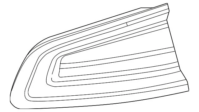 Mopar Factory Replacement Tail Light; Black Housing; Red Lens; Driver Side (15-23 Charger)