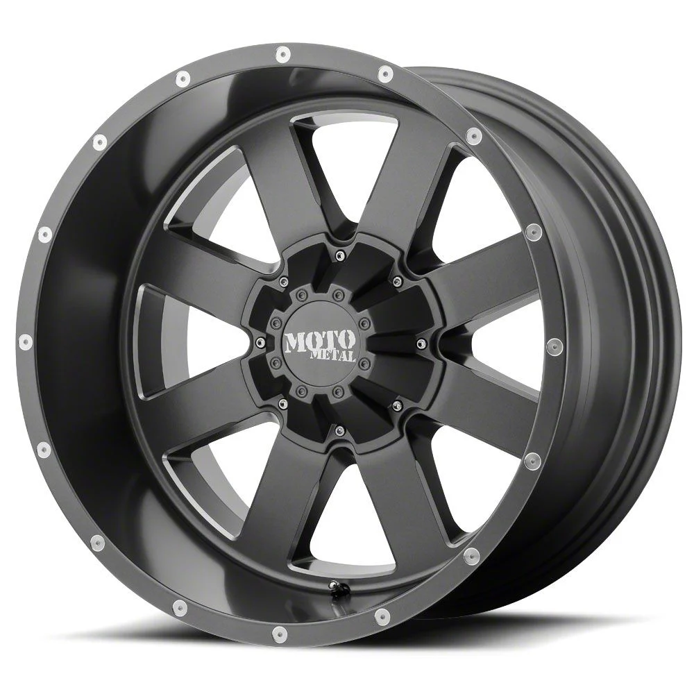 Moto Metal MO962 Satin Gray Milled 6-Lug Wheel; 22x14; -76mm Offset (07-14 Tahoe)