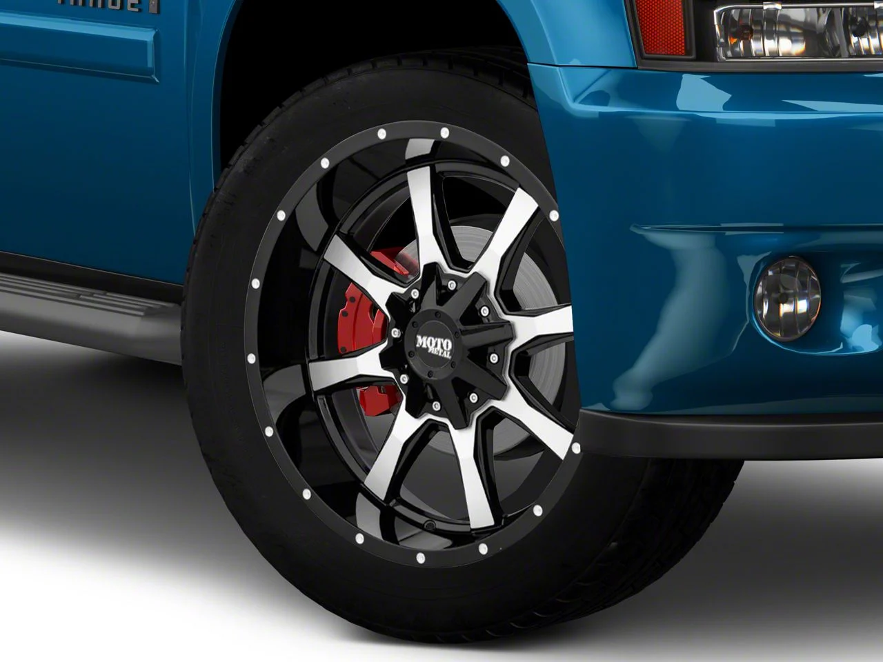 Moto Metal MO970 Gloss Black Machined 6-Lug Wheel; 22x10; -18mm Offset (07-14 Tahoe)
