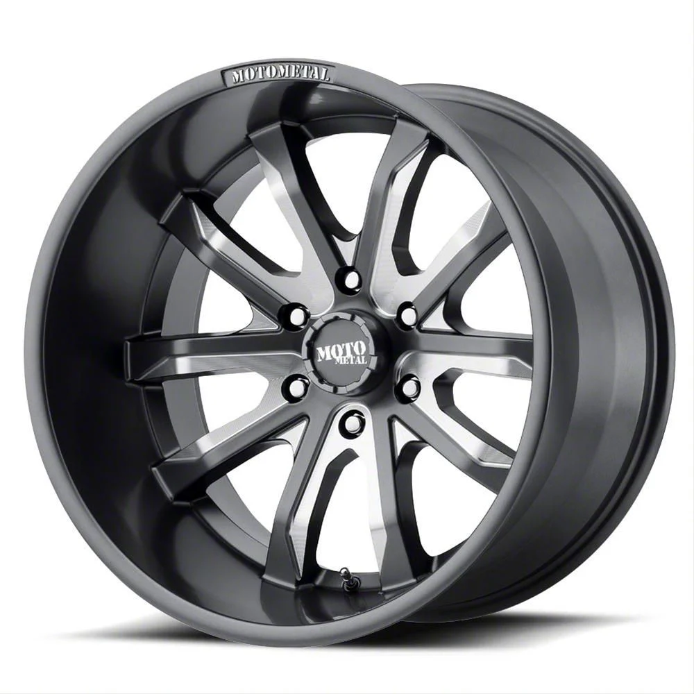 Moto Metal MO983 Dagger Satin Gray Milled 6-Lug Wheel; 20x9; 18mm Offset (07-14 Tahoe)