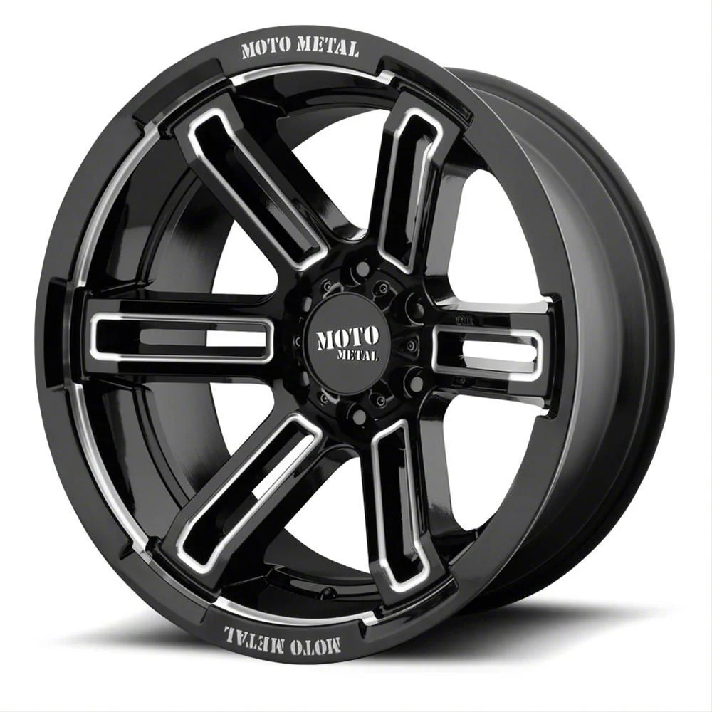Moto Metal MO991 Rukus Gloss Black Milled 6-Lug Wheel; 20x9; 0mm Offset (07-14 Tahoe)