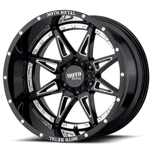 Moto Metal MO993 Hydra Gloss Black Milled 6-Lug Wheel; 20x9; 18mm Offset (07-14 Tahoe)