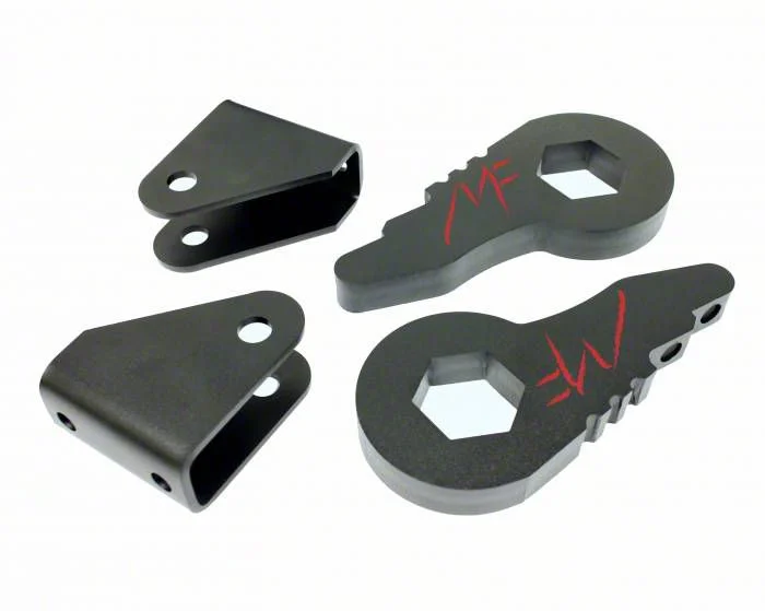 MotoFab 1 to 3-Inch Front Leveling Kit with Shock Extenders (07-10 4WD Sierra 2500 HD)