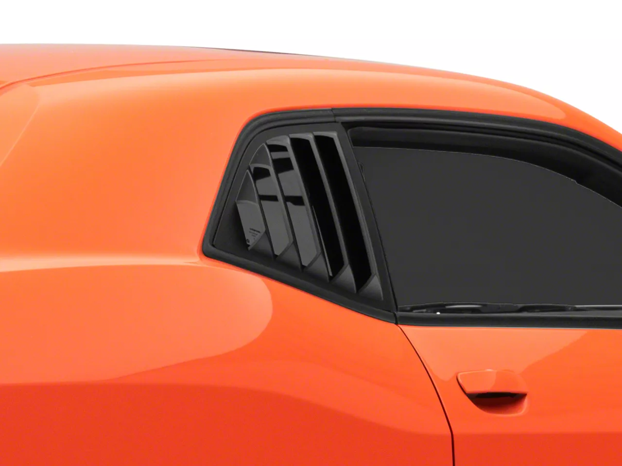 MP Concepts Quarter Window Louvers; Matte Black (08-23 Challenger)