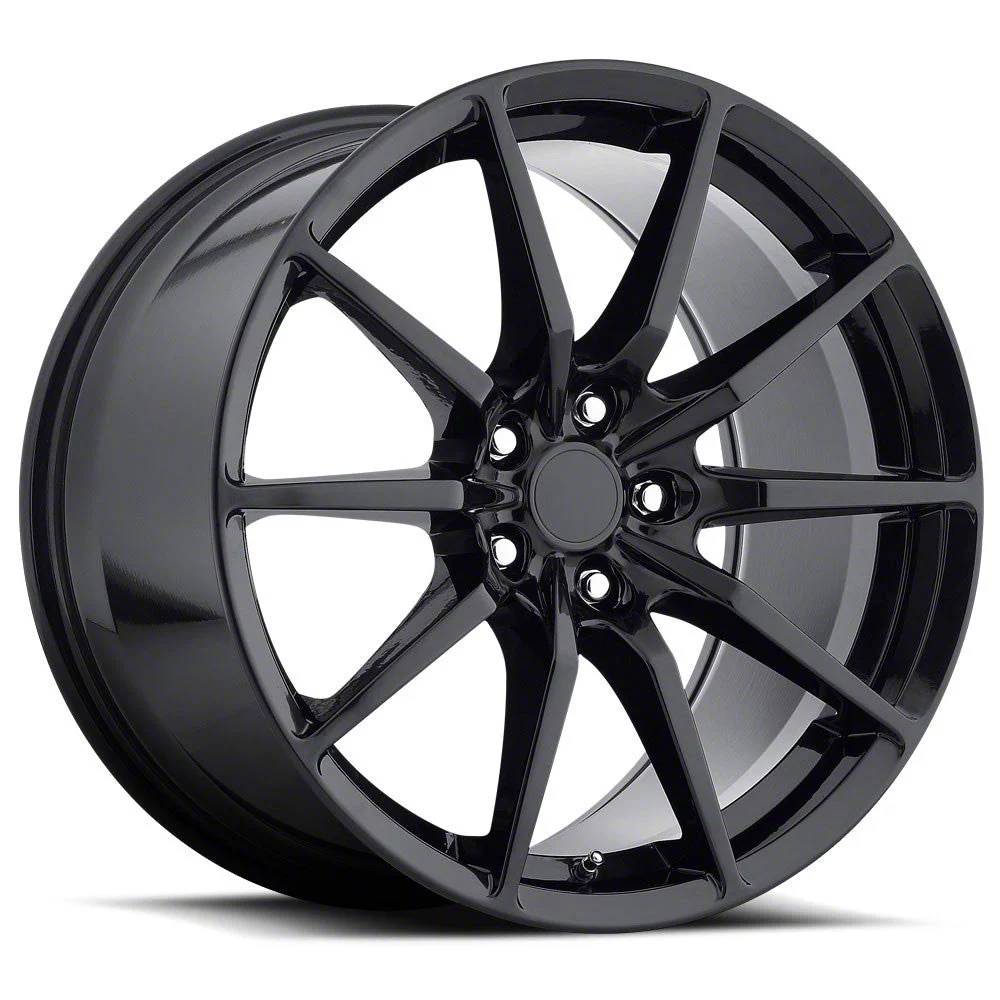 MRR M350 Gloss Black Wheel; Rear Only; 19x11; 55mm Offset (15-23 Mustang GT, EcoBoost, V6)