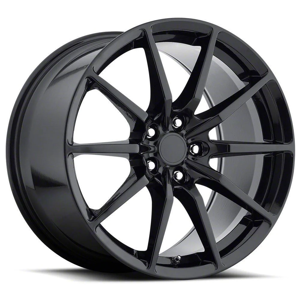 MRR M350 Gloss Black Wheel; Rear Only; 19x11; 55mm Offset (24-26 Mustang)