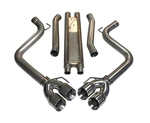 MRT KR Muffler Delete DMS Cat-Back Exhaust with Polished Tips (24-26 Mustang GT w/ Active Exhaust, Dark Horse)