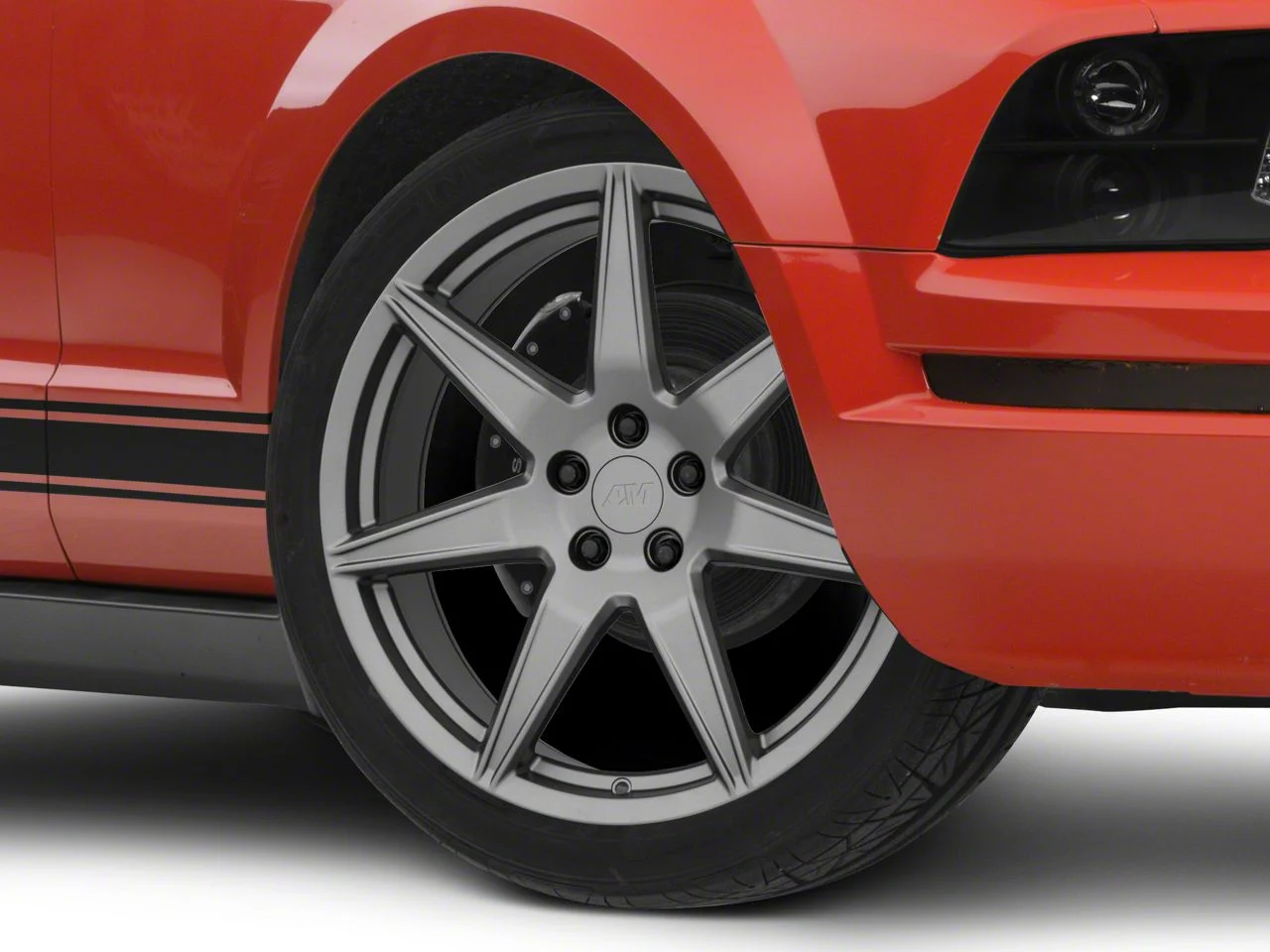 2020 GT500 Style Charcoal Wheel; Rear Only; 20x10; 48mm Offset (05-09 Mustang)