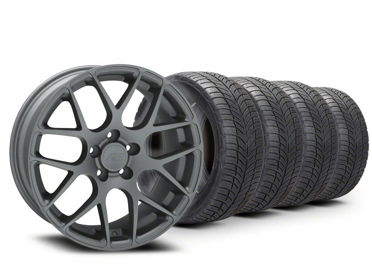18x8 AMR Wheel & BF Goodrich All-Season g-Force Comp-2 Plus Tire Package (05-09 Mustang)