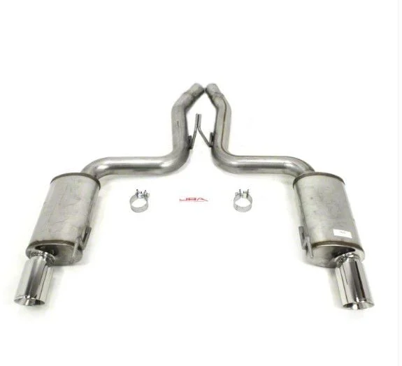 JBA Axle-Back Exhaust with Polished Tips; 304 Stainless Steel (15-17 Mustang GT)