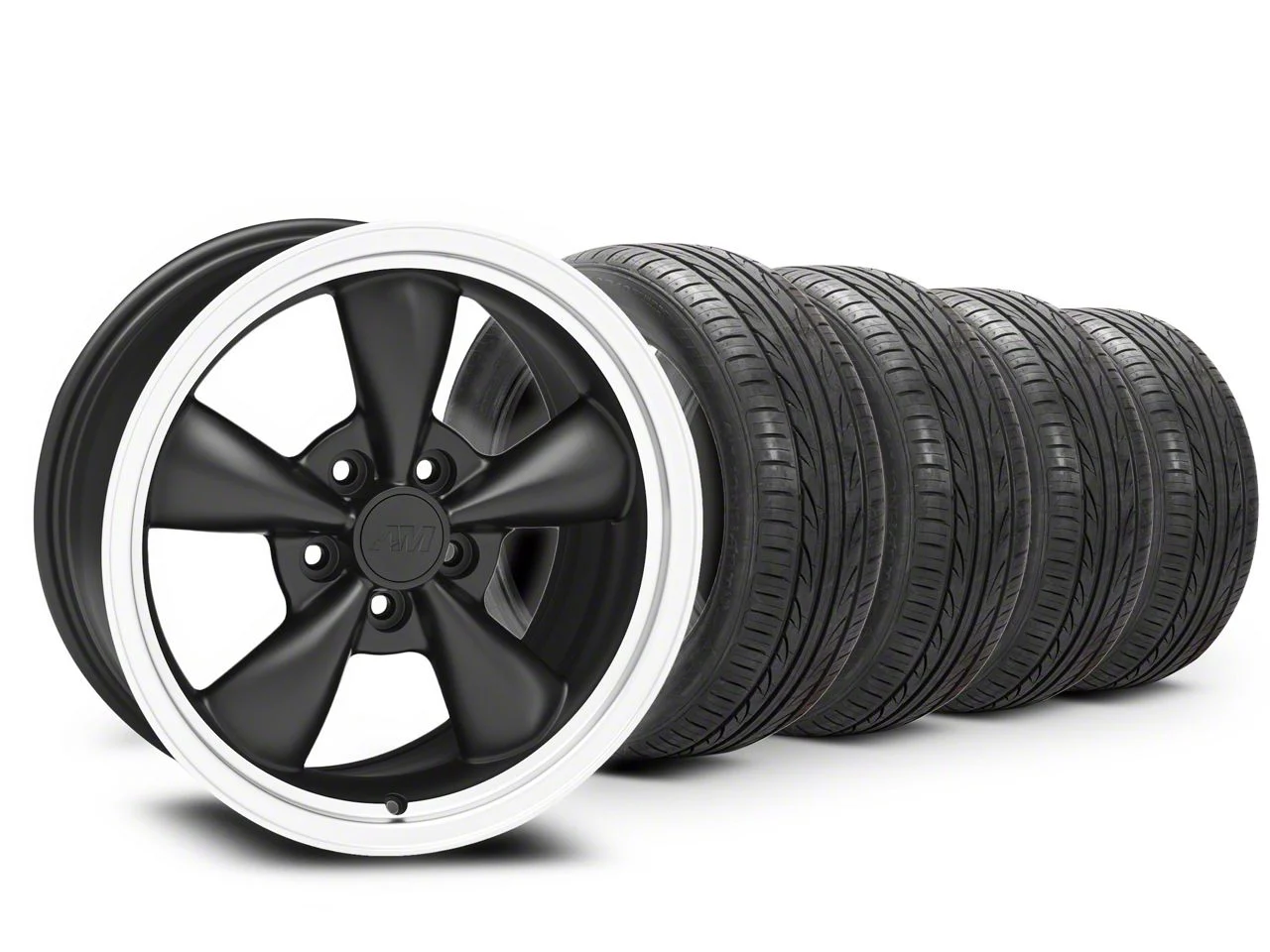 17x8 Bullitt Wheel & Lionhart All-Season LH-503 Tire Package (05-09 Mustang GT, V6)