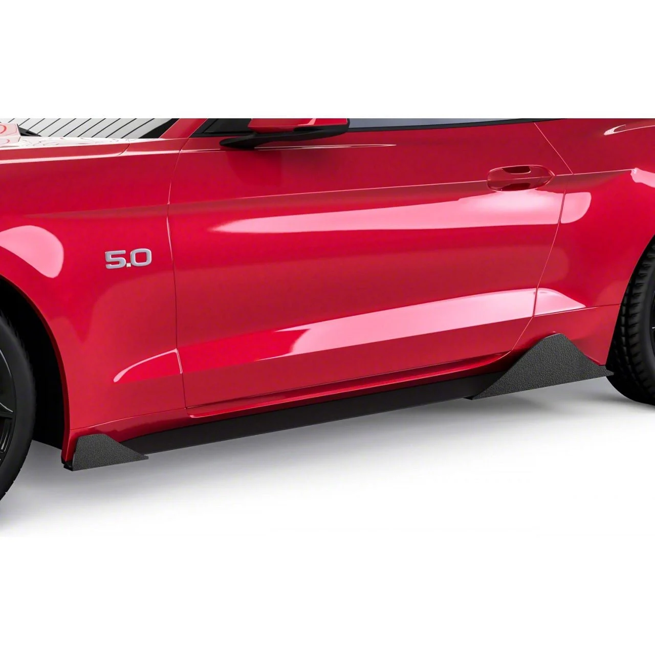 Centa Pro Style Rocker Panel Winglets Set; Textured Black (15-23 Mustang GT, EcoBoost, V6)