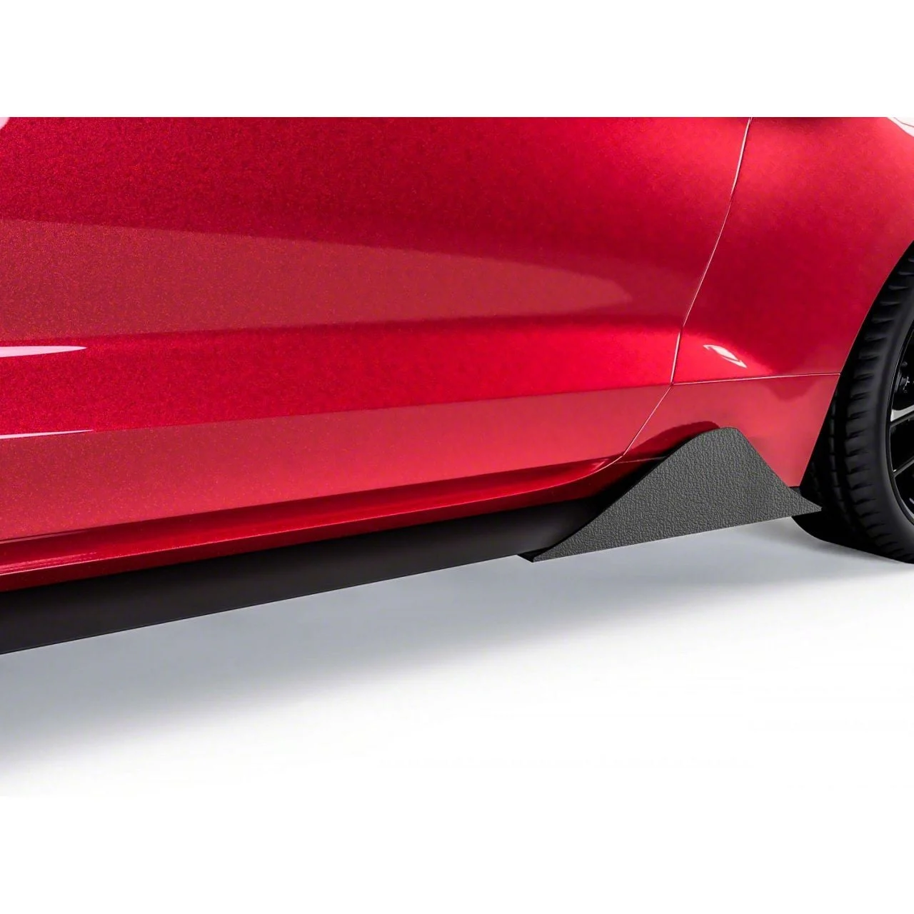 Centa Pro Style Rocker Panel Winglets; Textured Black (15-23 Mustang GT, EcoBoost, V6)