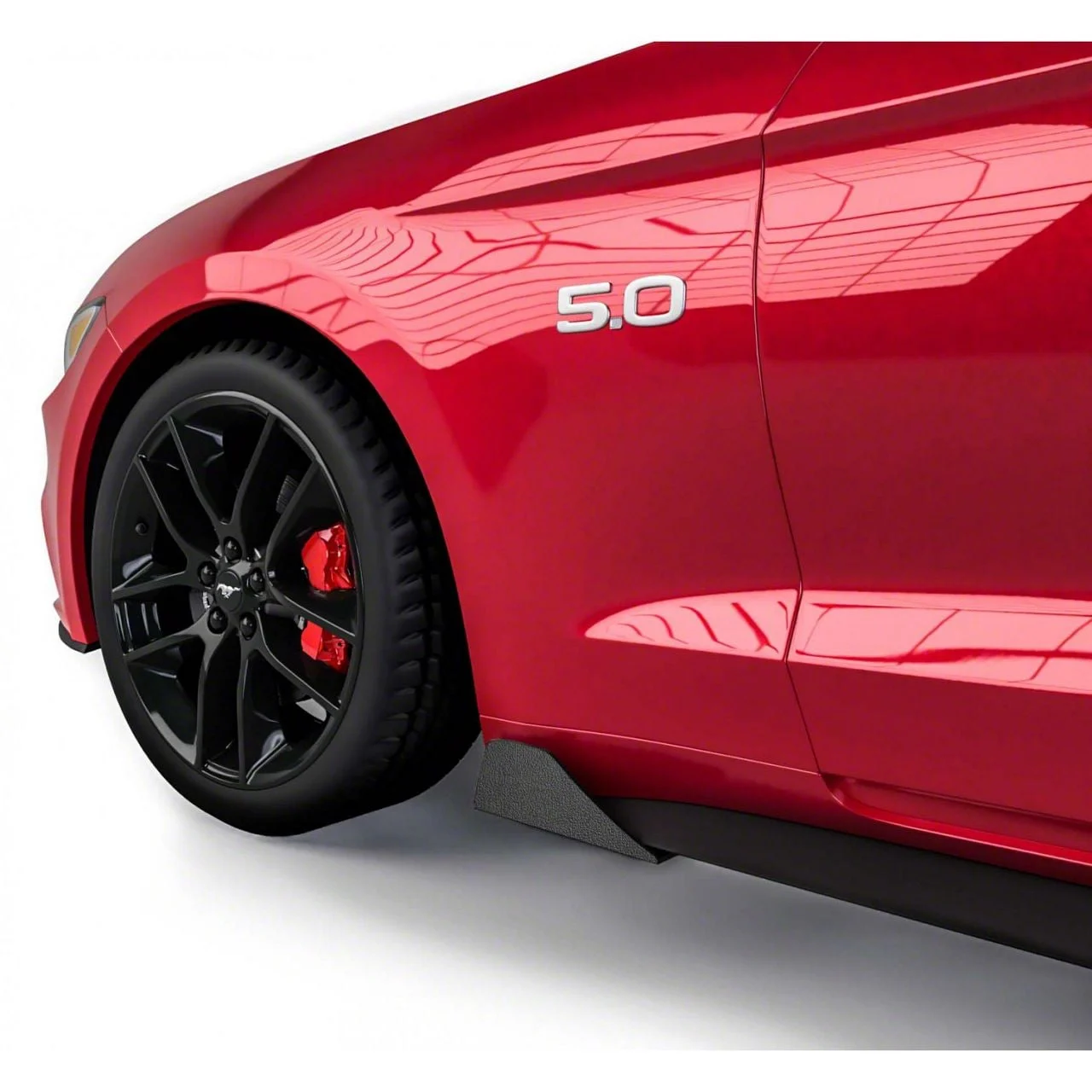 Centa Style Rocker Panel Winglets; Textured Black (15-23 Mustang GT, EcoBoost, V6)