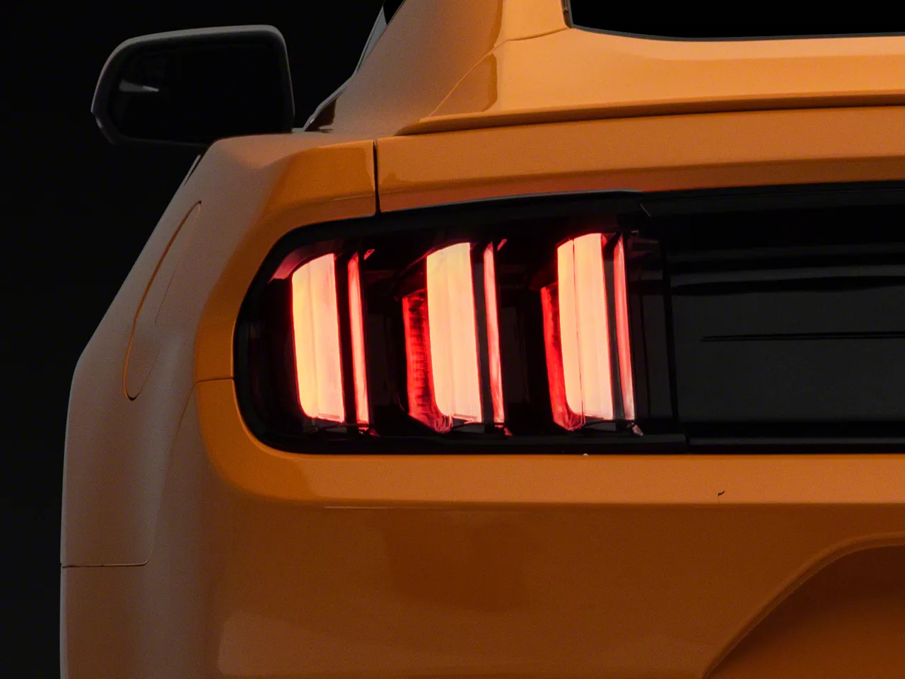 Euro Style Tail Lights; Gloss Black Housing; Clear Lens (15-23 Mustang)