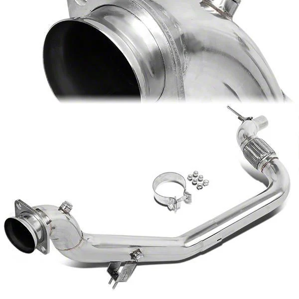 Exhaust Downpipe; 3-Inch; 2.3-Tons; 2-Piece (15-16 Mustang EcoBoost)