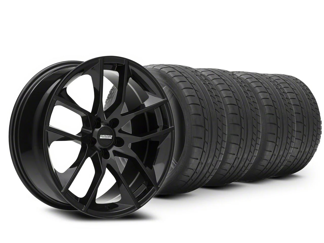 20x8.5 Magnetic Style Wheel & Mickey Thompson Street Comp Tire Package (15-23 Mustang GT, EcoBoost, V6)