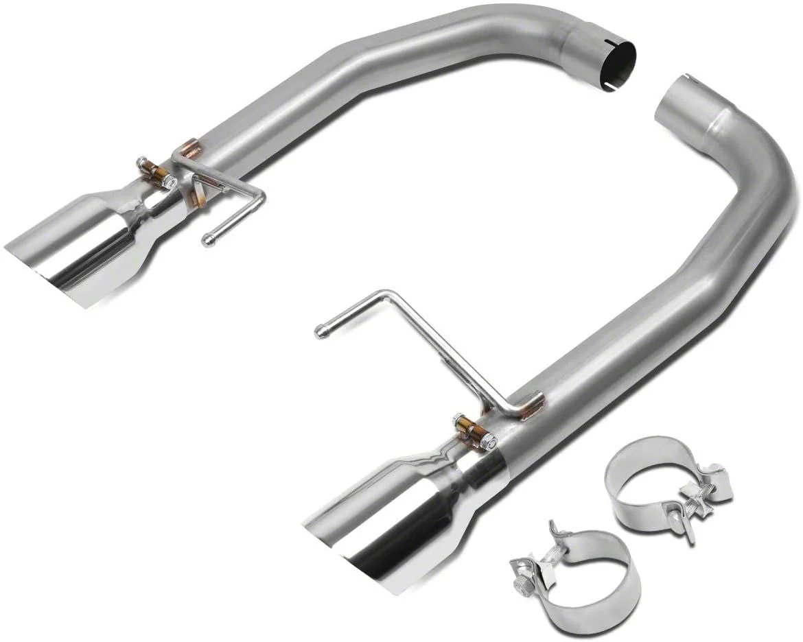 Muffler Delete Axle-Back Exhaust System with Polished Tips (15-17 Mustang GT)