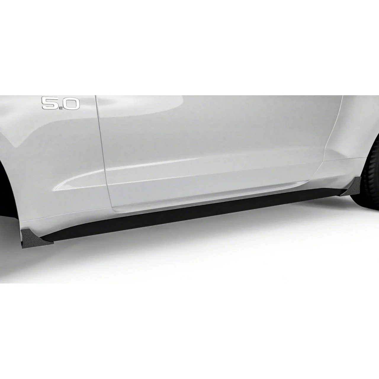 V1R Pro Style Rocker Panel Winglets Set; Textured Black (15-23 Mustang GT, EcoBoost, V6)