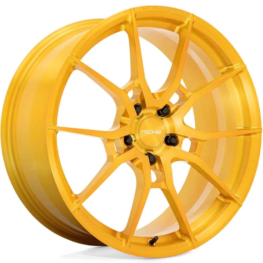 Niche Kanan Brushed Candy Gold Wheel; Rear Only; 20x10; 40mm Offset (24-26 Mustang)
