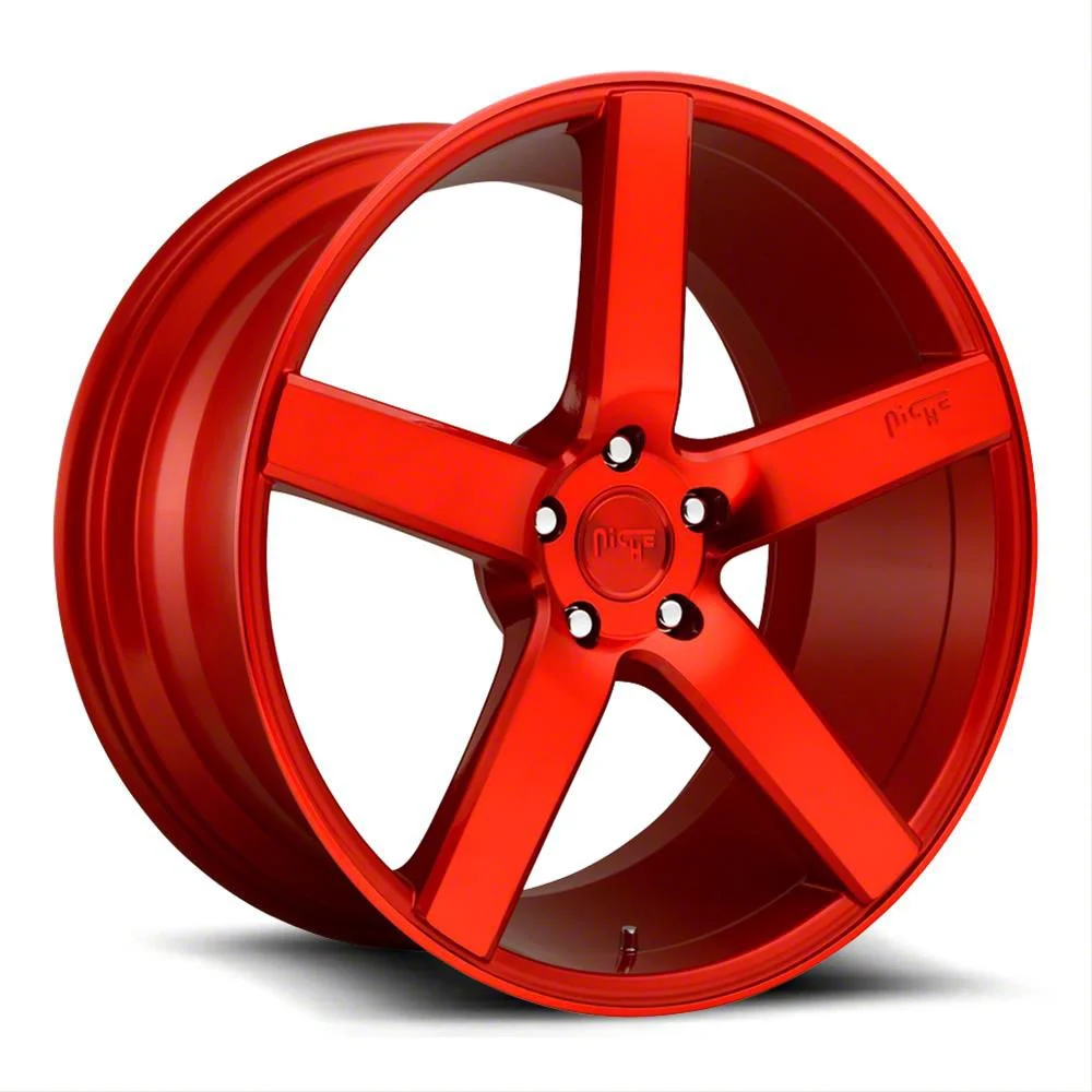 Niche Milan Candy Red Wheel; 20x8.5; 35mm Offset (24-26 Mustang)