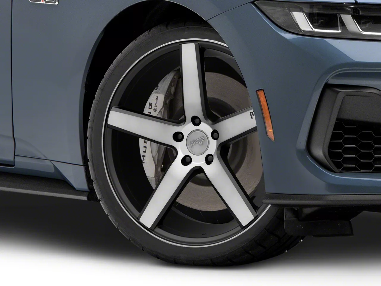 Niche Milan Matte Black Machined Wheel; 20x8.5; 35mm Offset (24-26 Mustang)