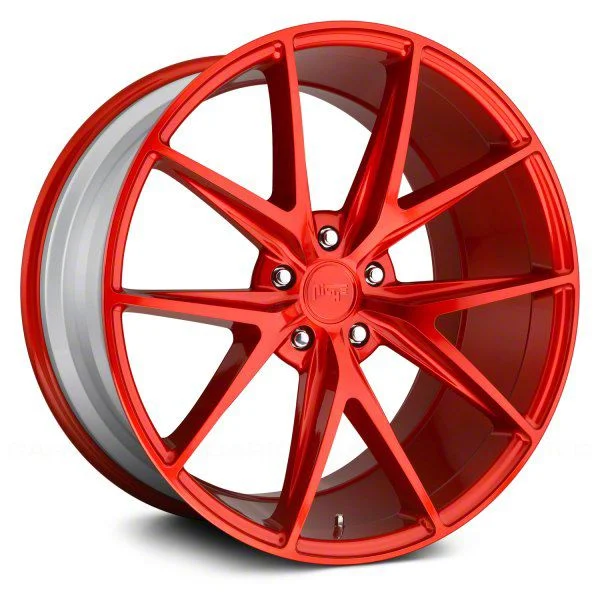 Niche Misano Candy Red Wheel; 20x9; 35mm Offset (24-26 Mustang)