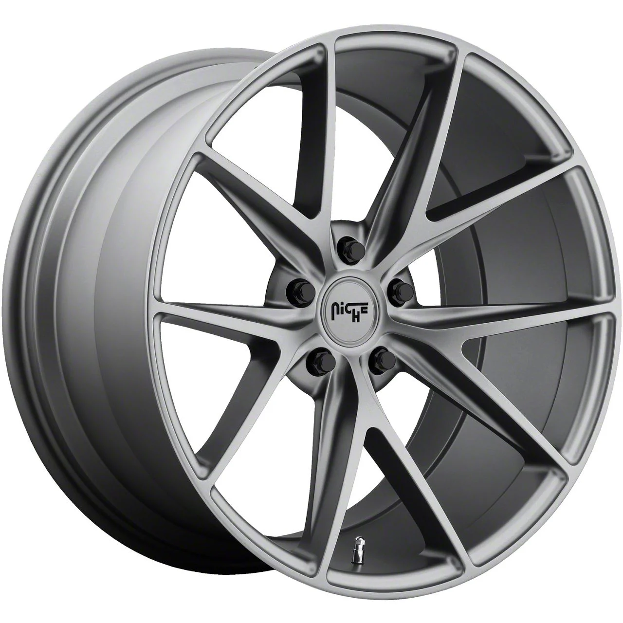 Niche Misano Matte Gunmetal Wheel; 18x8; 40mm Offset (24-26 Mustang EcoBoost w/o Performance Pack)