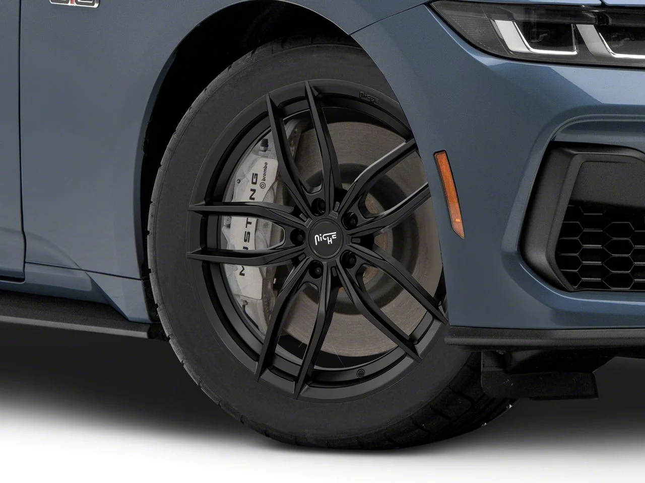 Niche Vosso Matte Black Wheel; 18x8; 30mm Offset (24-26 Mustang EcoBoost w/o Performance Pack)