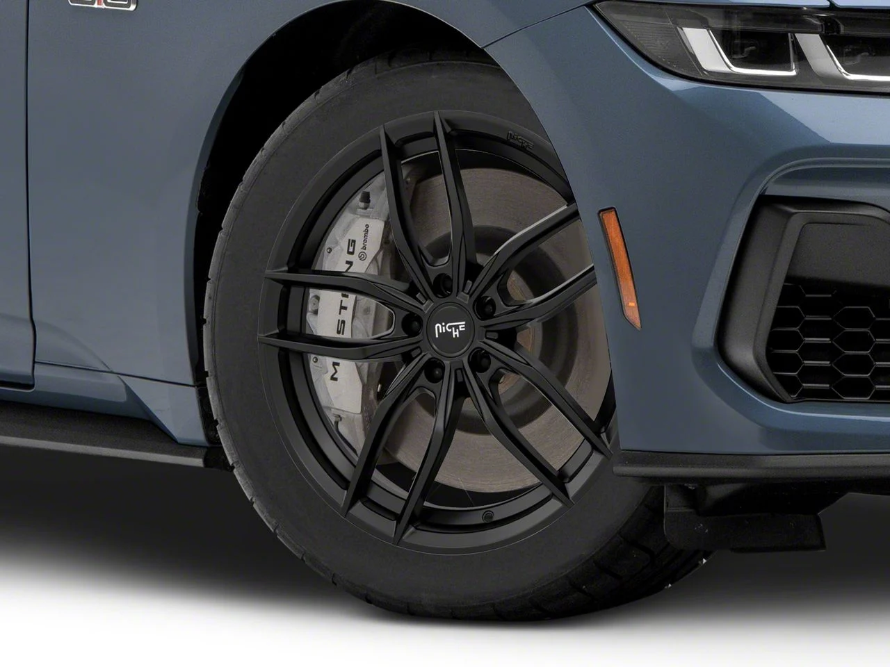 Niche Vosso Matte Black Wheel; 18x8; 40mm Offset (24-26 Mustang EcoBoost w/o Performance Pack)