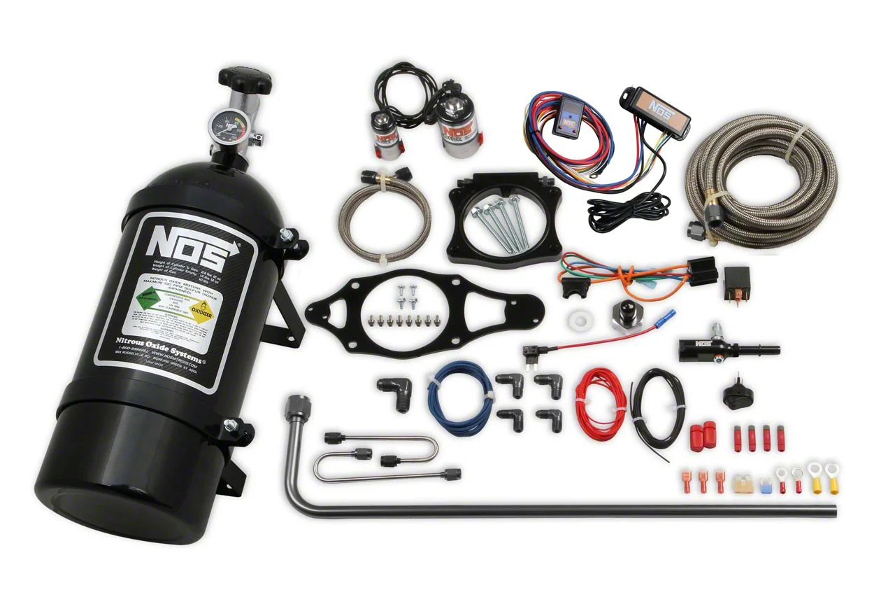 NOS Plate Wet Nitrous System; 10 lb. Black Bottle (16-24 Camaro SS)