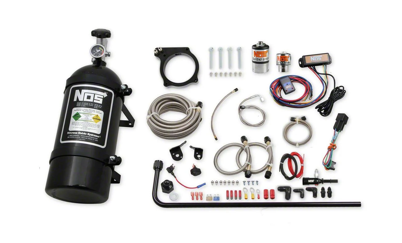 NOS Plate Wet Nitrous System; Black Bottle (15-23 6.2L HEMI Challenger)