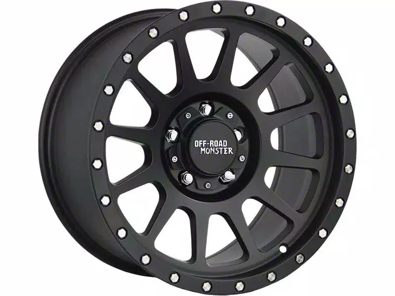 Off-Road Monster M10 Flat Black 6-Lug Wheel; 17x9; 0mm Offset (07-14 Tahoe)