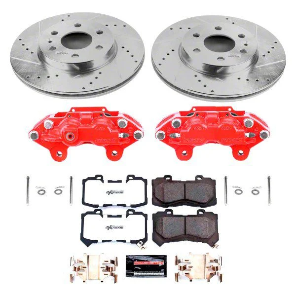 PowerStop Z36 Extreme Truck and Tow 6-Lug Brake Rotor, Pad and Caliper Kit; Front (15-20 Colorado)