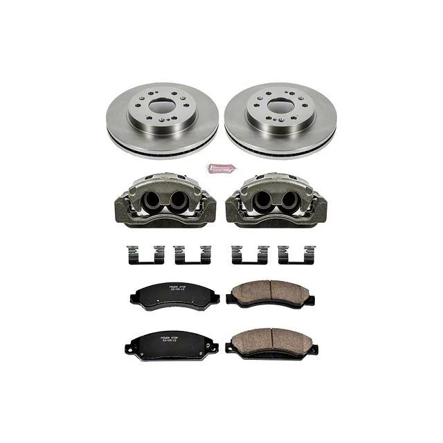 PowerStop OE Replacement 6-Lug Brake Rotor, Pad and Caliper Kit; Front (2007 Tahoe)