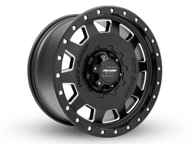 Pro Comp Wheels Hammer Satin Black Milled 6-Lug Wheel; 18x9; 0mm Offset (15-20 Tahoe)