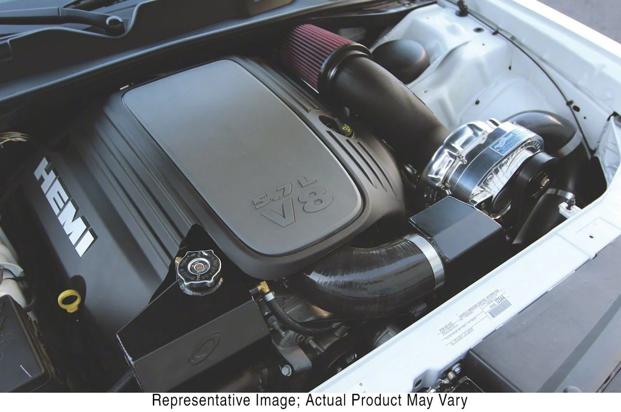 Procharger High Output Intercooled Supercharger Complete Kit with P-1SC-1; Polished Finish (15-23 5.7L HEMI Charger)