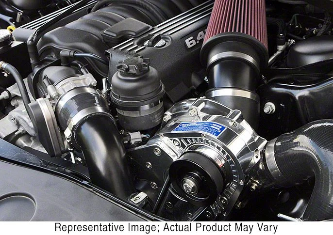 Procharger High Output Intercooled Supercharger Complete Kit with P-1SC-1; Black Finish (12-14 6.4L HEMI Charger)