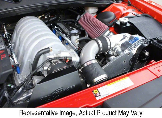Procharger Stage II Intercooled Supercharger Tuner Kit with P-1SC-1; Black Finish (06-10 6.1L HEMI Charger)